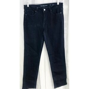Calvin Klein Jeans Ultimate Skinny Dark Indigo Denim Pants 34x9.5x27.5 Womens